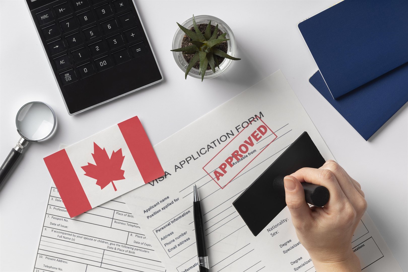 Canadian immigration visa approved form with maple leaf flag — Citizenship by Descent